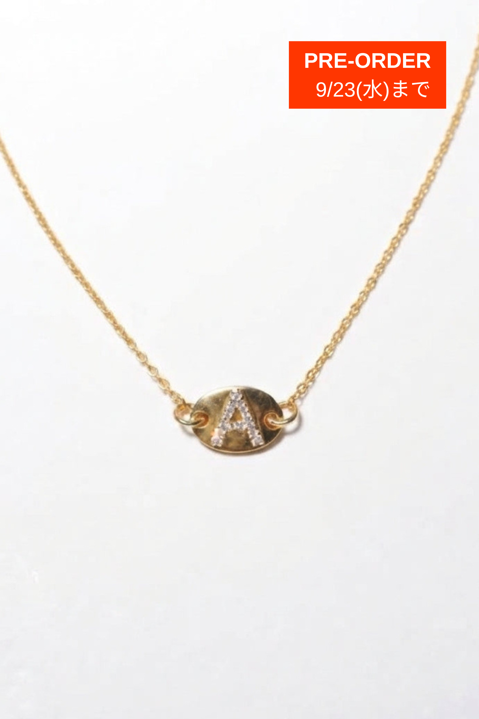 モアサナイト/gold) ABC plate necklace ODN255001 | ödül モアサナイト/gold) ABC plate necklace ODN255001 | ödül