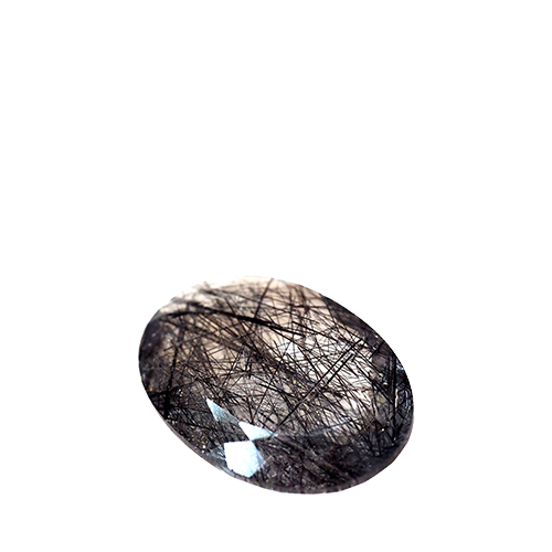 天然石ブランドオジュールの石図鑑、ブラックルチルインクオーツ(Black Rutile Quartz)