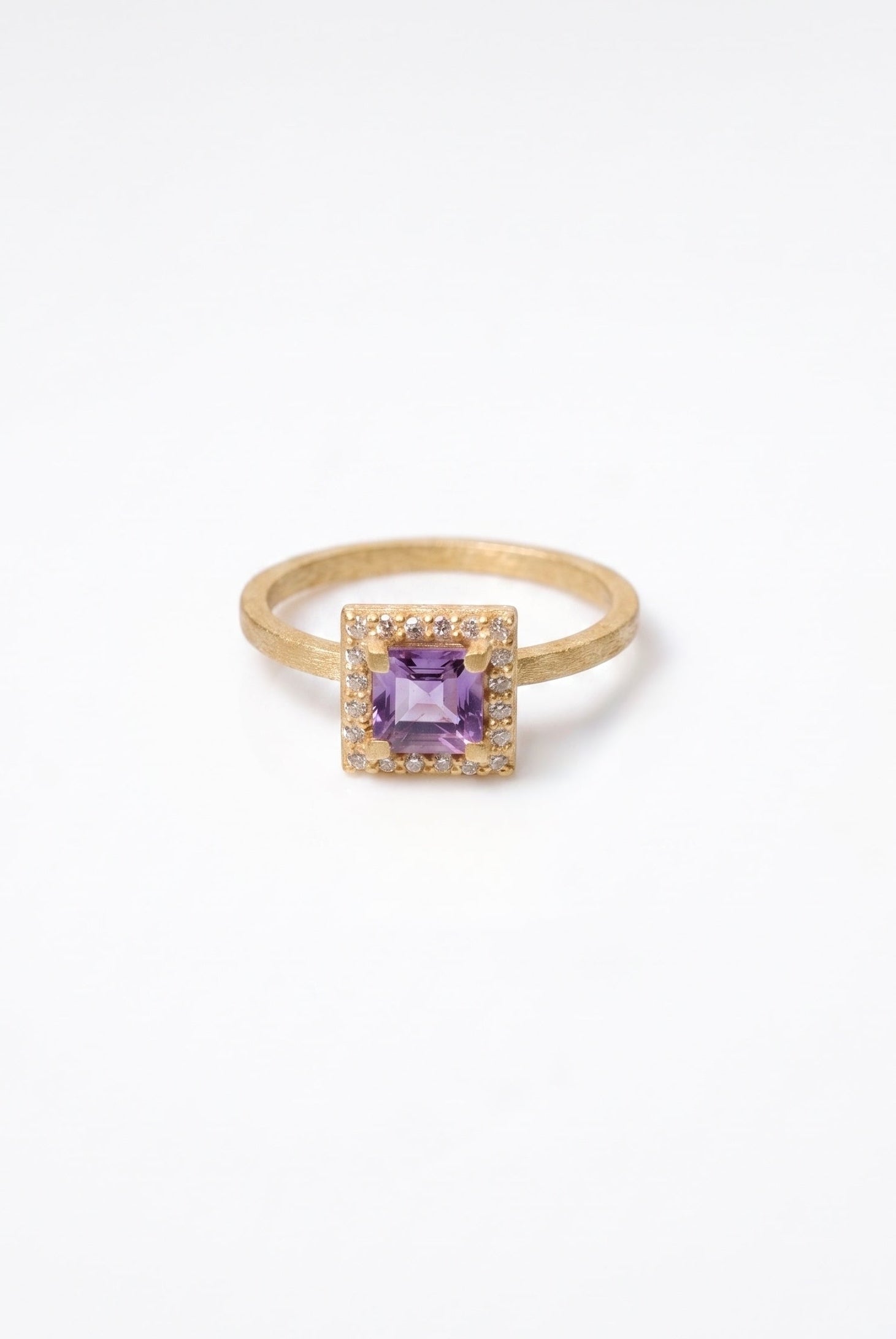 ラベンダーアメジスト/gold) mini frame pave ring ODR247001 | ödül