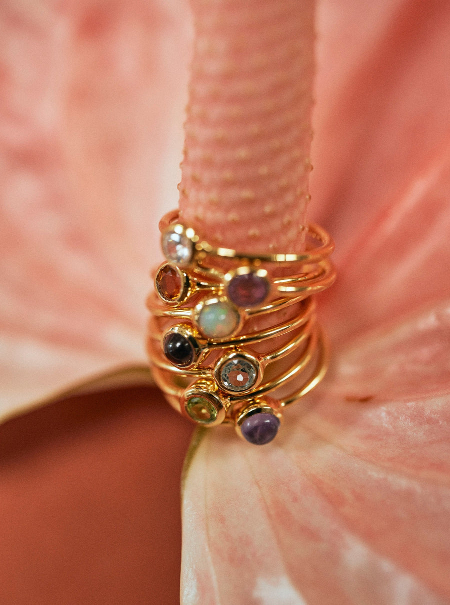 (12誕生石/gold) birth pinky ring