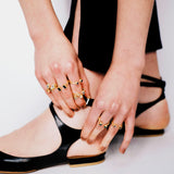 (ガーネット_シトリン/gold) twin gap ring