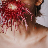 (レモンクオーツ&ウィスキークオーツ/gold) fancy swing earring