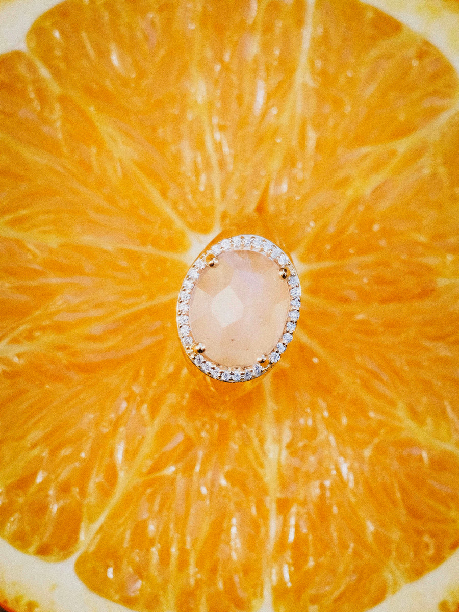 (ローズクオーツ/gold) marie ring