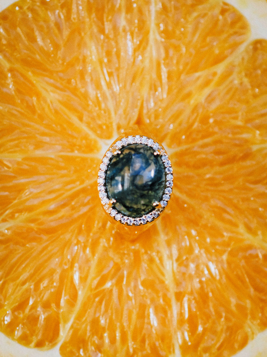 (モスアゲート/gold) marie ring