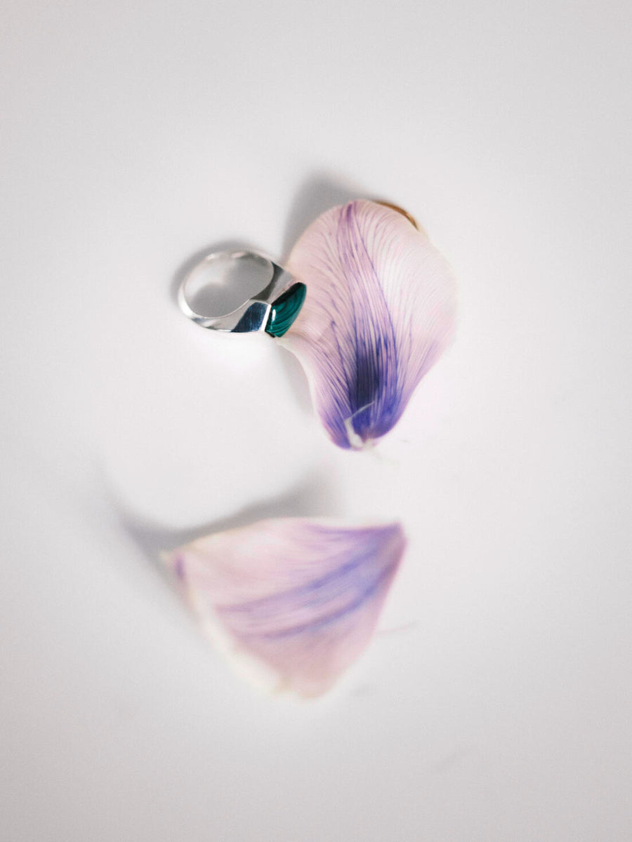 (マラカイト/silver) judy ring