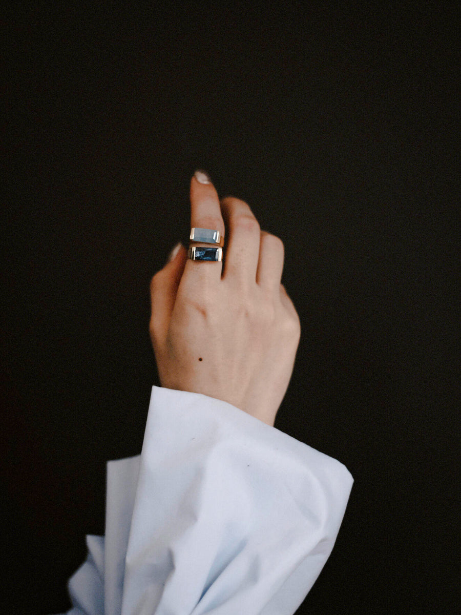 (モスカイヤナイト/gold) rect board ring