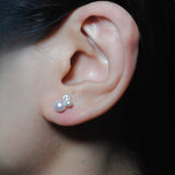 (パール_モアサナイト/silver) astra orbit  earring