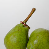 (ガーネット&スモーキークオーツ/gold) bi-color 3way square eternity ring