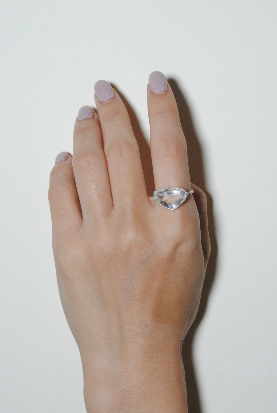 (クリスタル/silver )Ms.heart ring