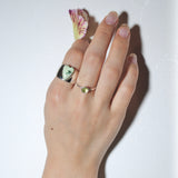 (ペリドット/silver) hemisphere basic circle ring