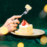 (モアサナイト/gold) straight bar double finger ring