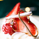 (モアサナイト/gold) straight bar double finger ring