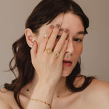 (マルチトルマリン/gold) oval horizon CAB eternity bracelet