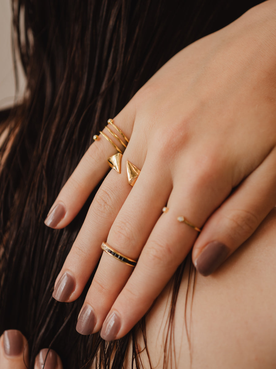 (モアサナイト/gold) origami ring