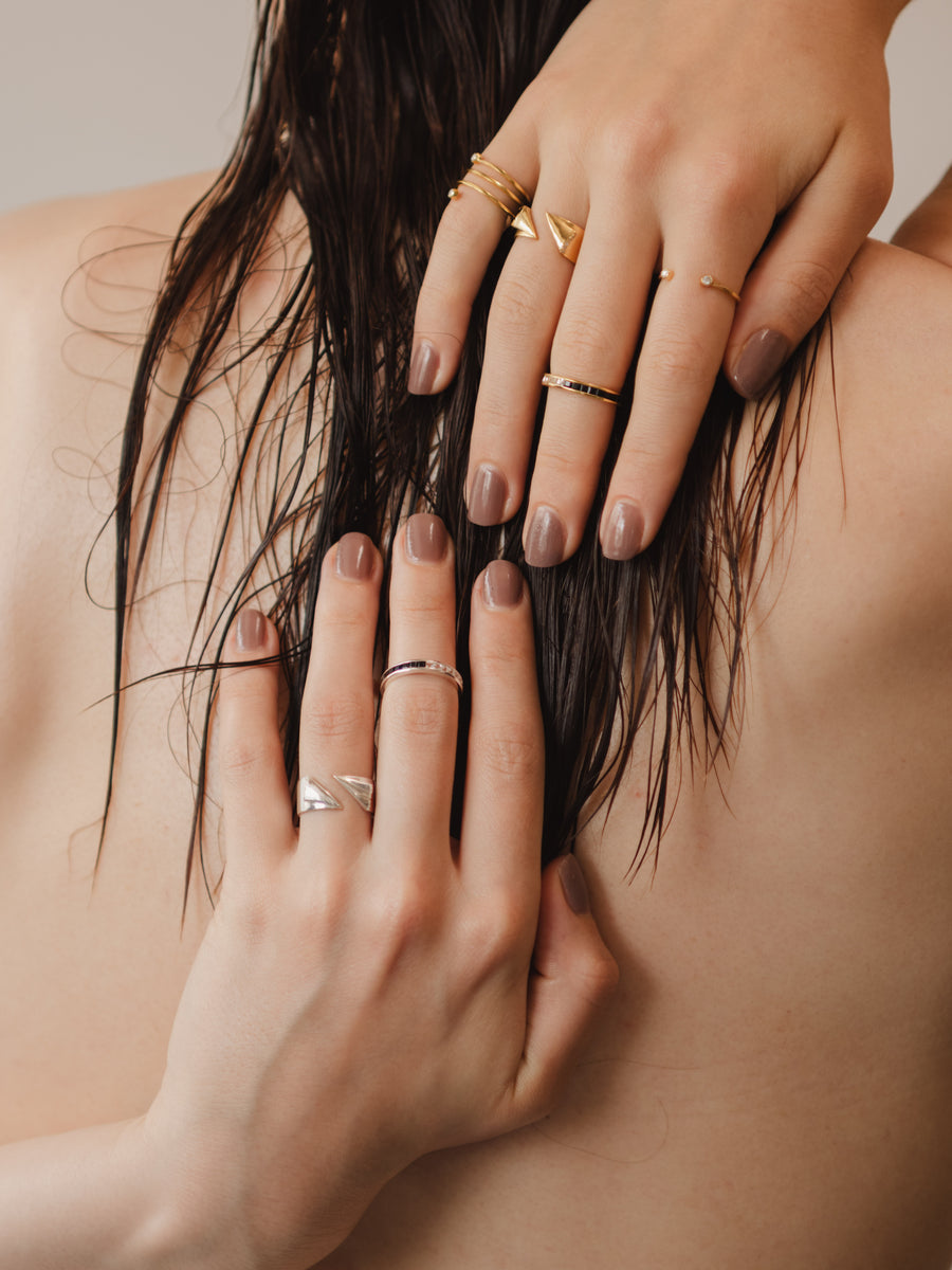(モアサナイト/silver) starry gap ring