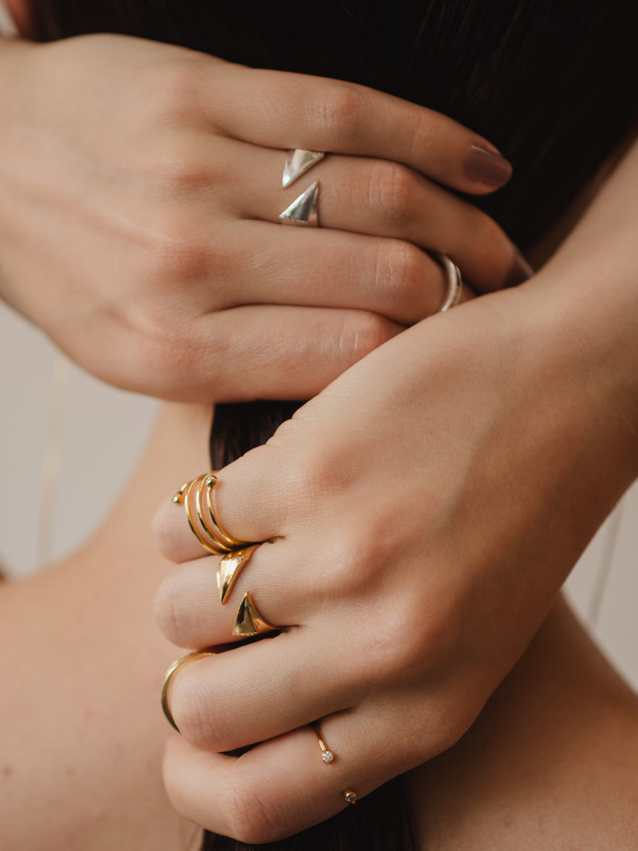 (モアサナイト/silver) starry gap ring