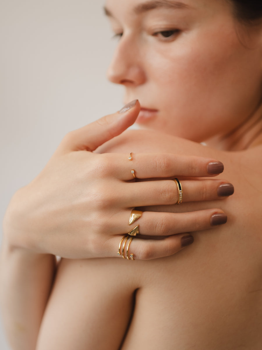 (モアサナイト/silver) starry gap ring