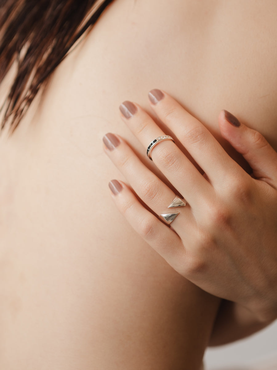 (モアサナイト/gold) origami ring