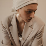 (マザーオブパール_クリスタル/silver) shell heart  necklace