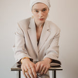 (マザーオブパール_クリスタル/silver) shell heart  earring