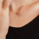 (ゴールデンルチルインクオーツ/gold) rect bandage necklace