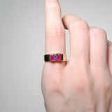 (ルビー&アメジスト/gold) arcade ring