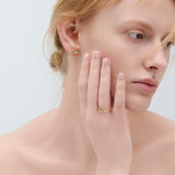 (ブルートパーズ/gold) mini rect boad ring