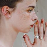 (パール_モアサナイト/silver) astra orbit  earring