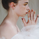 (モアサナイト/gold) cocoon gentle pave ring