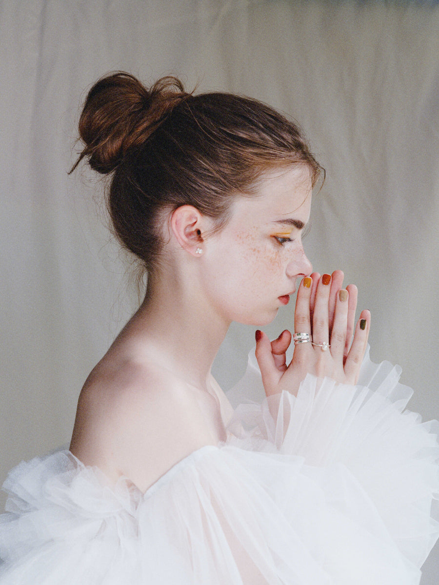 (パール_モアサナイト/silver) astra orbit  earring