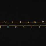 (ピンクトルマリン&ガーネット&シトリン/gold) multi candy  necklace