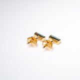 (アマゾナイト/gold) mini rect boad earring