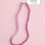 【予約販売】(ローズクオーツ/ピンクジェイド) 2way playful rosary necklace