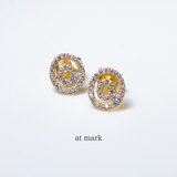 (モアサナイト/gold) secret charm earring