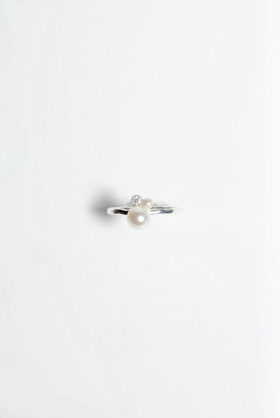 (パール_モアサナイト/silver) astra orbit  ring