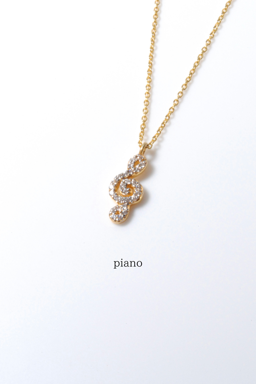 (モアサナイト/gold) secret charm necklace