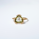 (ダイヤモンド_ウォーターメロントルマリン/gold) water tour diamond ring 13号