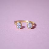 (ブルートパーズ/gold) twin gap ring