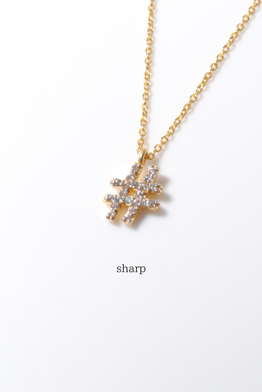 (モアサナイト/gold) secret charm necklace