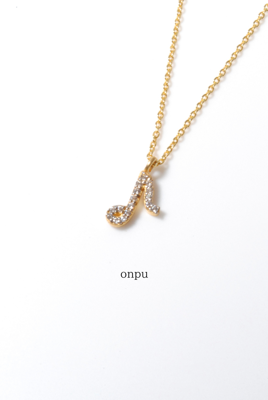 (モアサナイト/gold) secret charm necklace