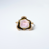 (ダイヤモンド_ウォーターメロントルマリン/gold) water tour diamond ring 17号