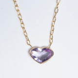 (ピンクアメジスト/gold)Ms.heart necklace