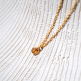 (シトリン/gold-silver) birth pinky necklace【11月誕生石】
