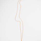 (アクアマリン/gold-silver) birth pinky necklace【3月誕生石】