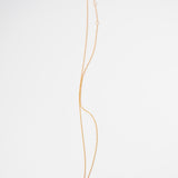 (レインボームーンストーン/gold-silver) birth pinky necklace【6月誕生石】