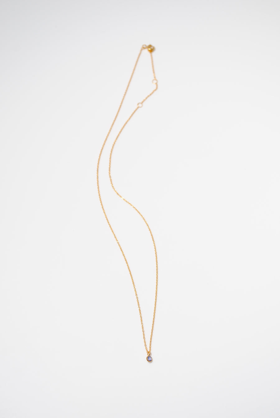 (タンザナイト/gold-silver) birth pinky necklace【12月誕生石】