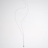 (タンザナイト/gold-silver) birth pinky necklace【12月誕生石】
