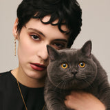 (ルビー&ガーネット&ラブラドライト&ホワイトトパーズ/gold) o-lala earring