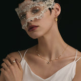 (ダイヤモンド/gold) snow flower necklace