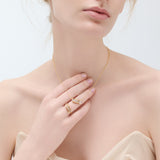 (ホワイトトパーズ/gold) cobble vow necklace